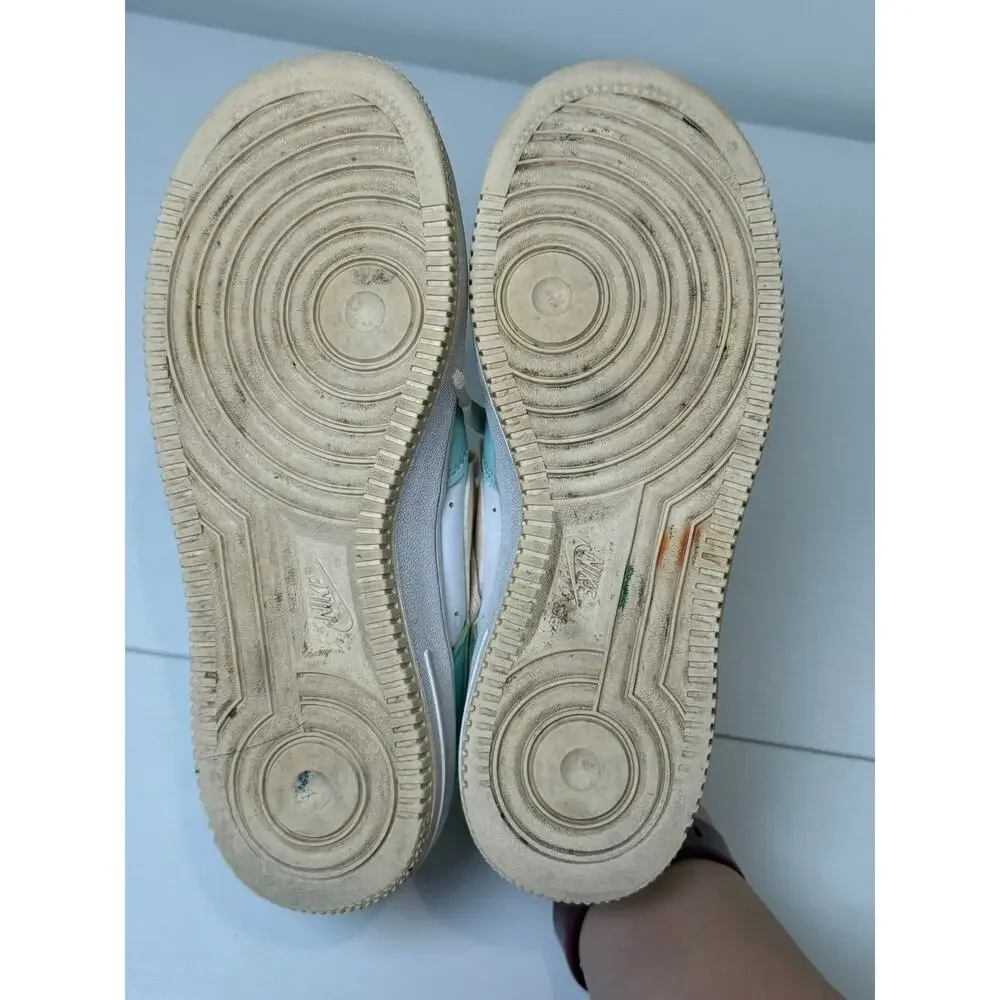 Nike Air Force 1 GS Emerald Rise Guava Ice sneakers, Size  4Y